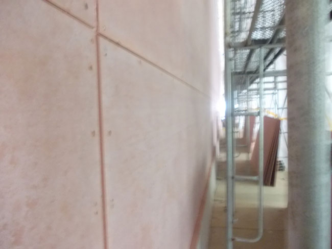 骨架、巖棉、火克板施工